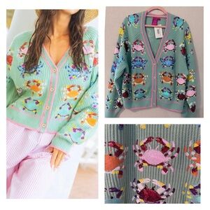 Queen of Sparkles Crab Cardigan